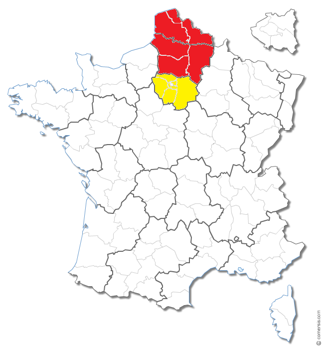 Carte de France - Zones d'intervention